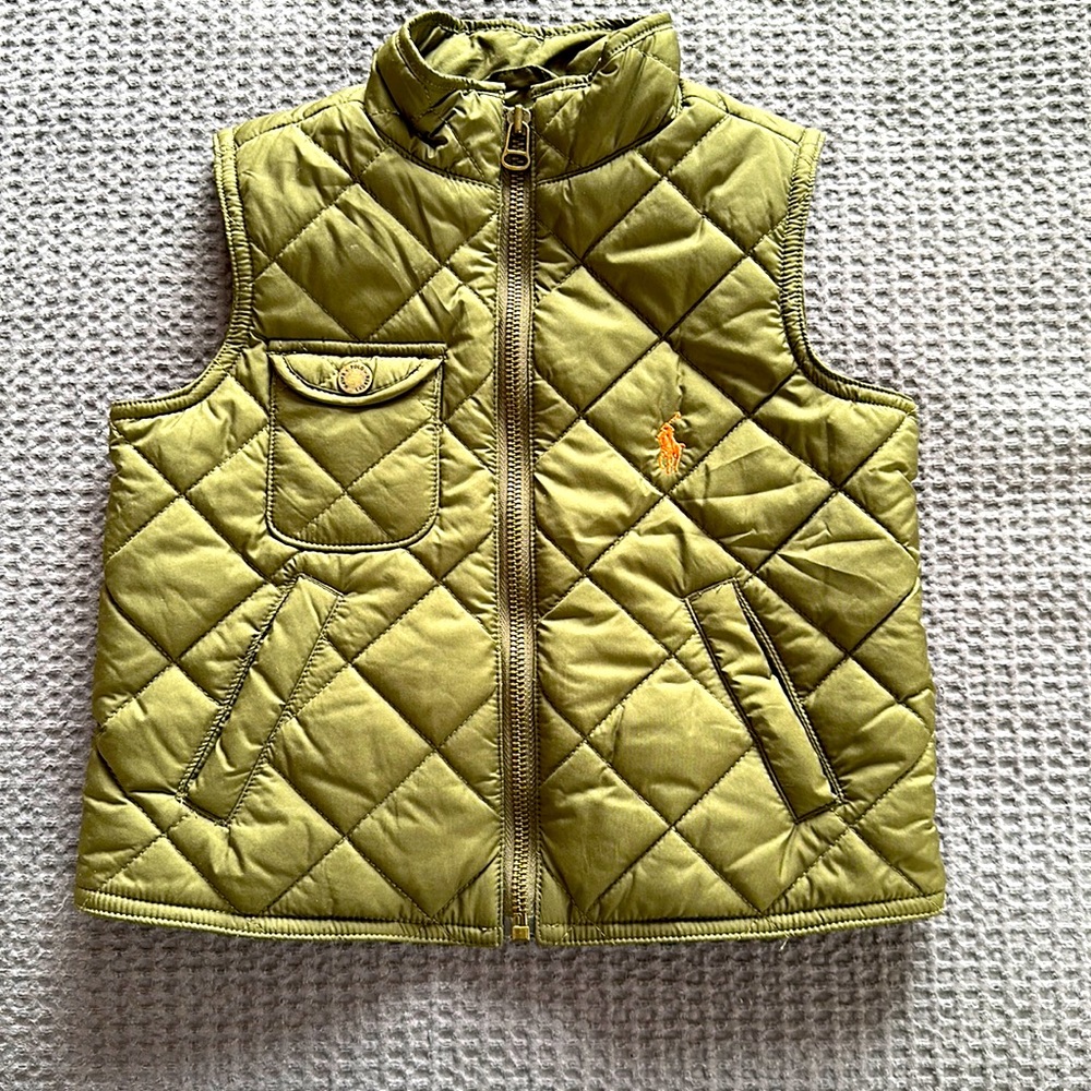 Polo Ralph Lauren, Olive Green Boys Vest, Size 2/2T